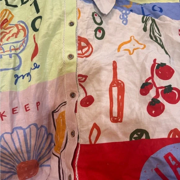 Anthropology Jordan Nickson Linen Blend Button-Up Shirt Size 3X NWTs - Picture 10 of 11